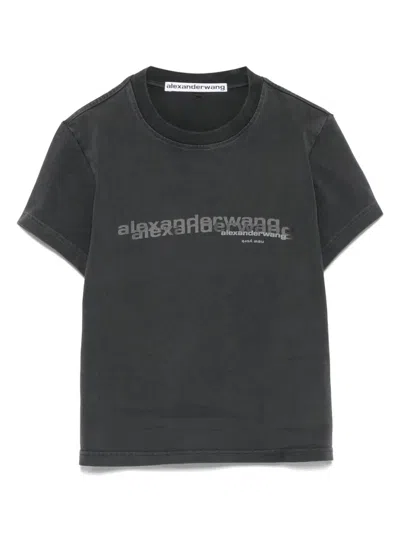 Alexander Wang Cotton Shrunken Logo T-shirt