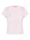 Alexander Wang Cotton Shrunken Logo T-shirt Clothing In Pink