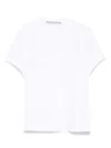 Alexander Wang Cotton Shrunken Logo T-shirt Clothing In White