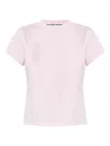Alexander Wang Cotton Shrunken Logo T-shirt Clothing In Pink