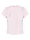 Alexander Wang Cotton Shrunken Logo T-shirt Clothing In Pink
