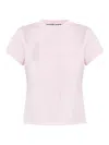 Alexander Wang Cotton Shrunken Logo T-shirt Clothing In Pink