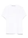 Alexander Wang Essential Jersey Shrunk Tee With Puff Logo And Bound Neck Clothing In White