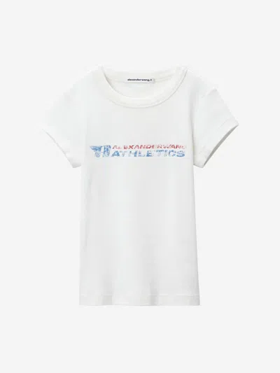 Alexander Wang Cotton T-shirt Logo In White