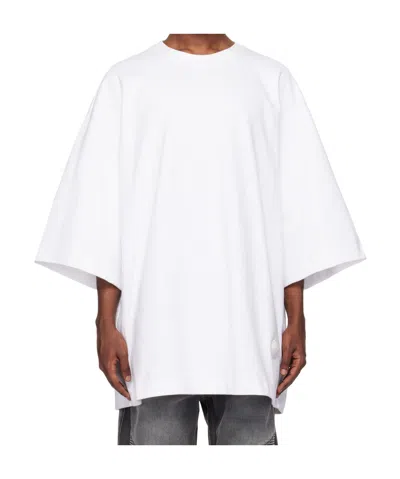 Alexander Wang White Oversized Drop-sleeve T-shirt In 100 White