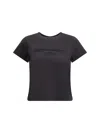 Alexander Wang Reverse Embroidery Logo Washed Jersey T-shirt Clothing In Gray