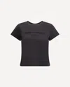 Alexander Wang Reverse Embroidery Logo Washed Jersey T-shirt Clothing In Gray