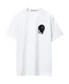 Alexander Wang Cotton T-shirt With Round Collar Pattern In White