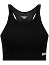 Alexander Wang Womens Cropped Classic Racer Tank Black In Schwarz