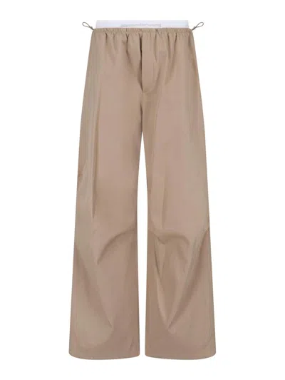 Alexander Wang Cotton Trousers In Nude
