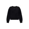 Alexander Wang Relaxed Fit Crew Sweatshirt With Puff Paint Logo In Black