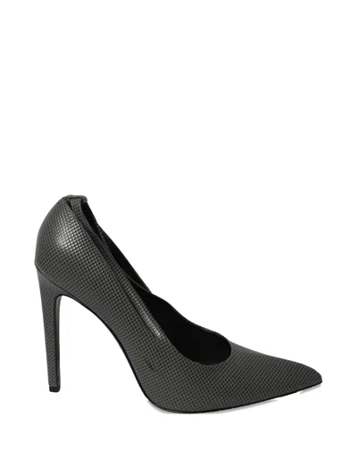 Pre-owned Alexander Wang Court Leather Pumps In Gray