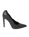 Alexander Wang Court Stiletto Heels In Grey Leather In Grey