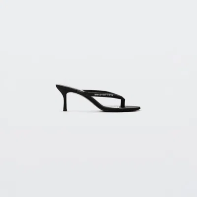 Alexander Wang Courtney 65mm Thong Logo Sandal In Black