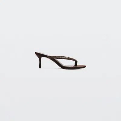 Alexander Wang Courtney 65mm Thong Logo Sandal In Brown