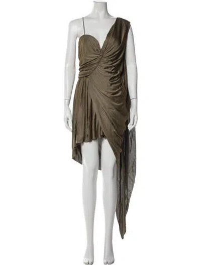 Pre-owned Alexander Wang Cowl Neck Knee-length Dress W/ Tags In Gray