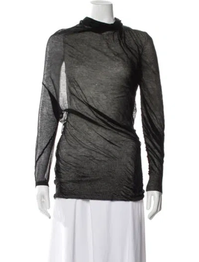 Pre-owned Alexander Wang Cowl Neck Long Sleeve Tunic In Black