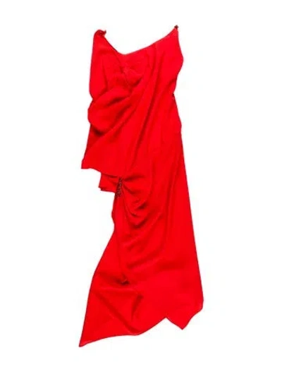 Pre-owned Alexander Wang Cowl Neck Midi Length Dress In Orange