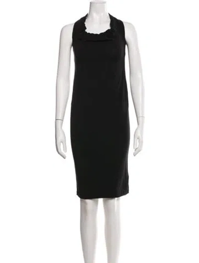Pre-owned Alexander Wang Cowl Neck Mini Dress In Black