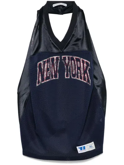 Alexander Wang Cowl Sport Jersey Tank In 410 Navy