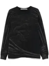 Alexander Wang Crease Wash Long Sleeved T-shirt In Black