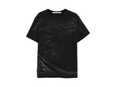 Pre-owned Alexander Wang Crease Wash Short Sleeve Tee Shirt In Washed Black