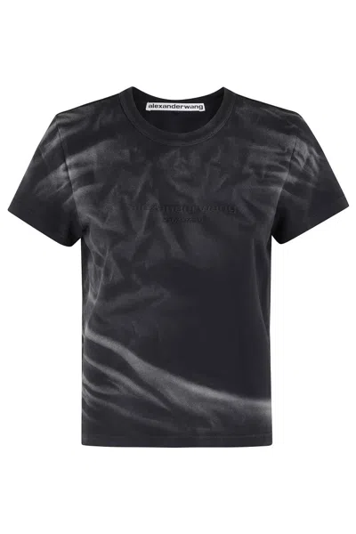 Alexander Wang Crease Wash Shrunken Jersey Tee Shirt