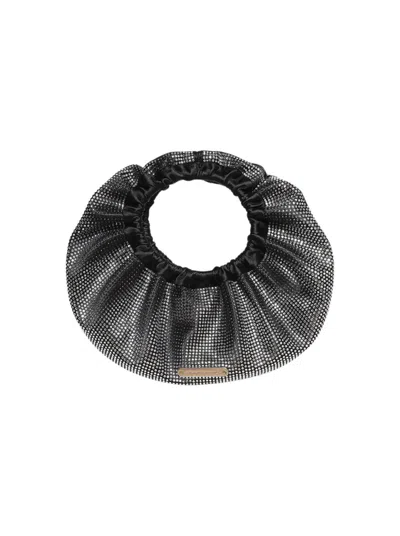 Alexander Wang Crescent Mini Bag In Distressed Crystal Hotfix