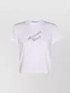Alexander Wang Crew Neck Embellished Short Sleeves In White