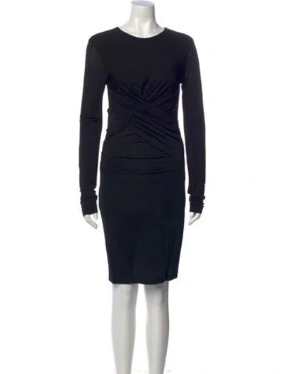 Pre-owned Alexander Wang Crew Neck Knee-length Dress In Black