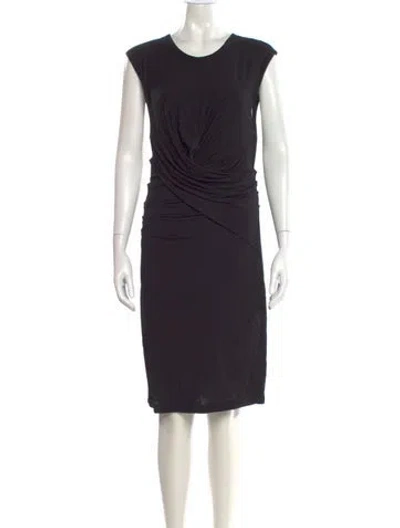 Pre-owned Alexander Wang Crew Neck Knee-length Dress In Black