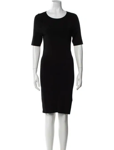 Pre-owned Alexander Wang Crew Neck Knee-length Dress In Black