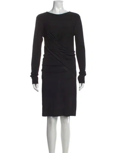 Pre-owned Alexander Wang Crew Neck Knee-length Dress In Black