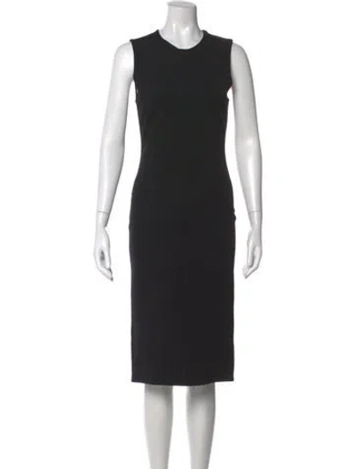 Pre-owned Alexander Wang Crew Neck Knee-length Dress In Black