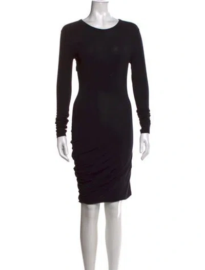 Pre-owned Alexander Wang Crew Neck Knee-length Dress In Black