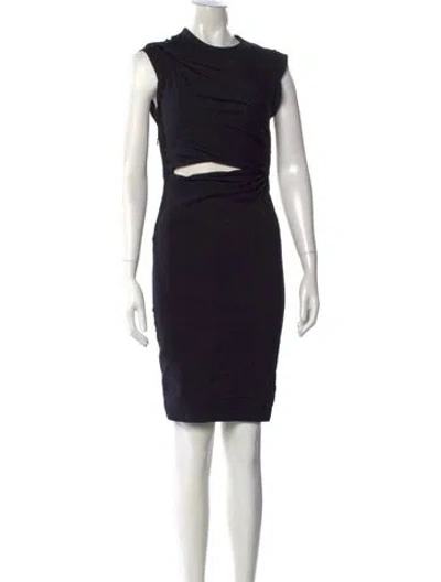 Pre-owned Alexander Wang Crew Neck Knee-length Dress In Black