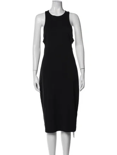 Pre-owned Alexander Wang Crew Neck Knee-length Dress In Black
