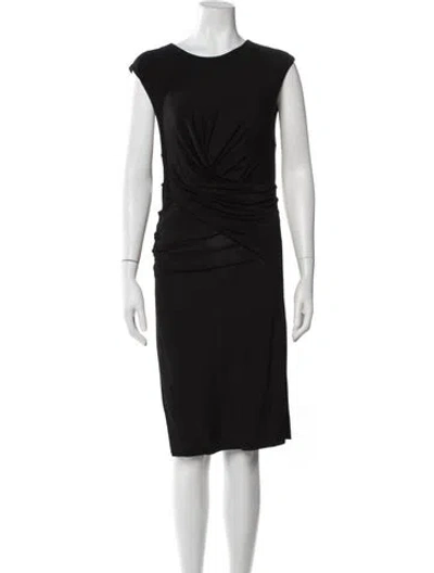 Pre-owned Alexander Wang Crew Neck Knee-length Dress In Black