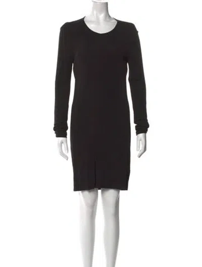 Pre-owned Alexander Wang Crew Neck Knee-length Dress In Black