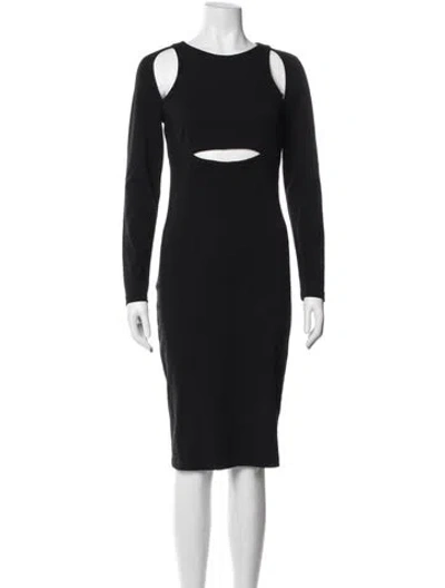 Pre-owned Alexander Wang Crew Neck Knee-length Dress In Black