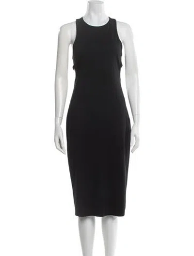 Pre-owned Alexander Wang Crew Neck Knee-length Dress In Black