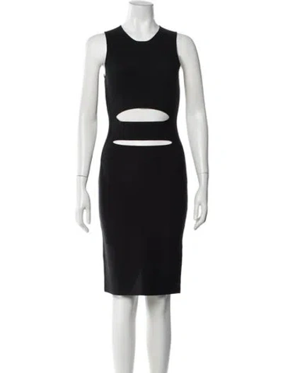 Pre-owned Alexander Wang Crew Neck Knee-length Dress In Black