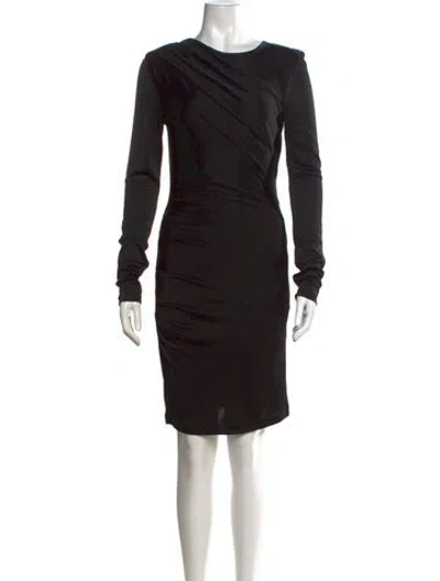 Pre-owned Alexander Wang Crew Neck Knee-length Dress In Black