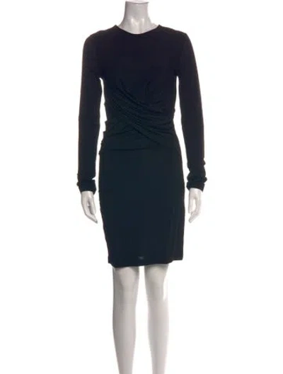 Pre-owned Alexander Wang Crew Neck Knee-length Dress In Blue