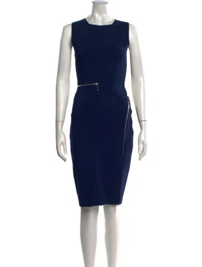 Pre-owned Alexander Wang Crew Neck Knee-length Dress In Blue