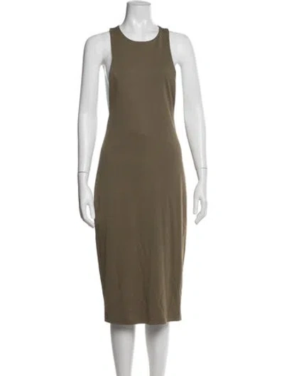 Pre-owned Alexander Wang Crew Neck Knee-length Dress In Green