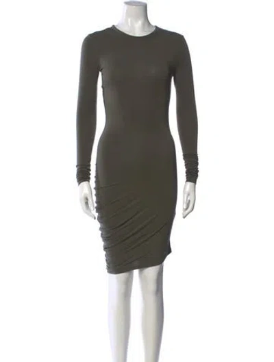 Pre-owned Alexander Wang Crew Neck Knee-length Dress In Green