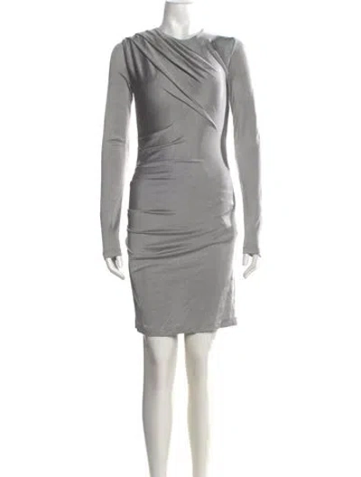 Pre-owned Alexander Wang Crew Neck Knee-length Dress In Silver