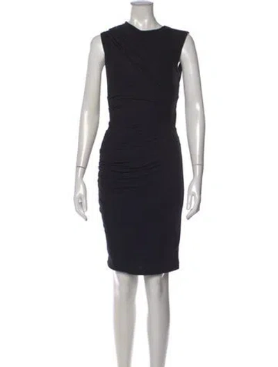 Pre-owned Alexander Wang Crew Neck Knee-length Dress W/ Tags In Black