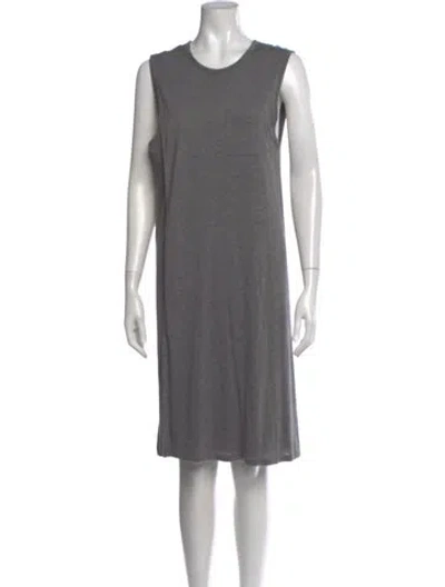Pre-owned Alexander Wang Crew Neck Knee-length Dress W/ Tags In Gray